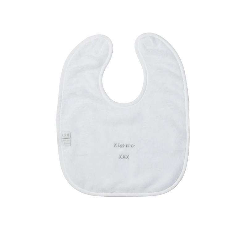 Bavoir Bambou Medium Sweet Kisses VACO Blanc 3 Bavoir Bambou Medium Sweet Kisses VACO Blanc