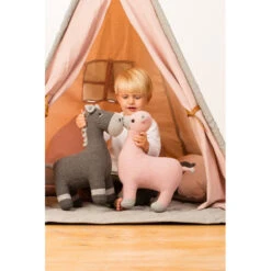 Biche En Tricot Small PÉRICLÈS Rose -Chaude Bébé Produits biche en tricot small pericles rose 6