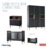 Chambre Trio 70x140 + Armoire 5 Portes PERICLES Style Black -Chaude Bébé Produits chambre trio 70x140 armoire 5 portes pericles style black