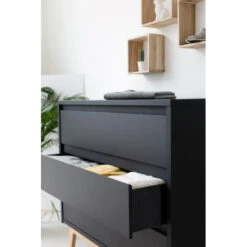 Commode + Plan à Langer PERICLES Pure Noir -Chaude Bébé Produits commode plan a langer pericles pure noir 3