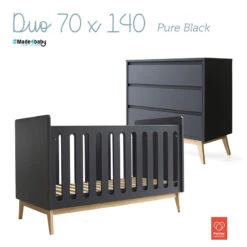 Chambre Duo Avec Lit 70x140 PERICLES Pure Noir